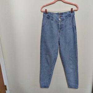 Adika Button Fly Light Wash High Waisted 100% Cotton Jeans